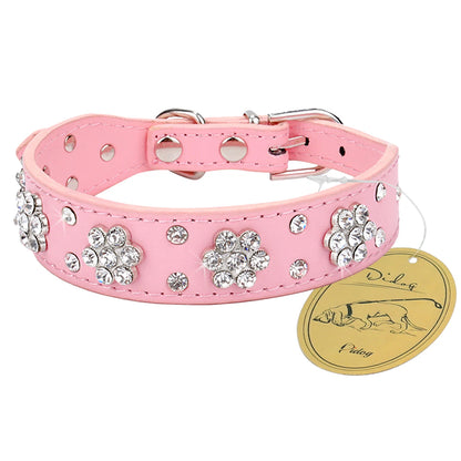 Coleiras de Strass com Flor - DonDonPets