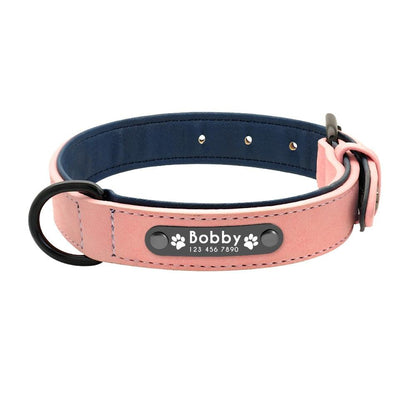 Coleira de Couro Personalizada - DonDonPets